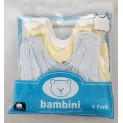 Bambini Boy's Rib Knit Pastel Sleeveless Tank Top Shirt 6-Pack