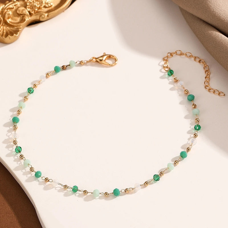 Bohemian Women's Anklets Beads Stone Anklet Summer Beach Anklets On Foot Ankle Bracelets For Women Leg Chain
