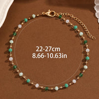 Bohemian Women's Anklets Beads Stone Anklet Summer Beach Anklets On Foot Ankle Bracelets For Women Leg Chain