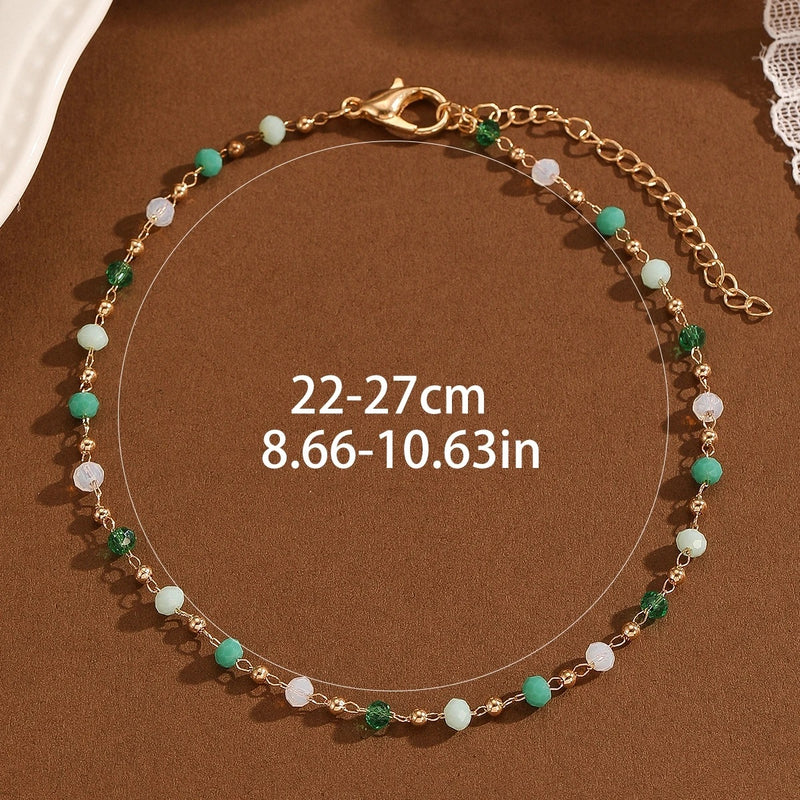 Bohemian Women's Anklets Beads Stone Anklet Summer Beach Anklets On Foot Ankle Bracelets For Women Leg Chain