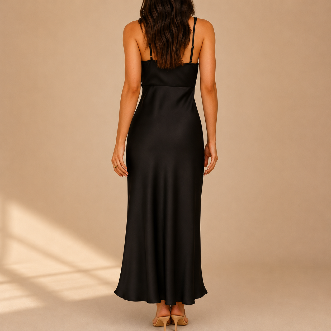 The Celeste Satin Midi Dress