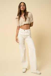 The Ecru Wide-Leg Denim