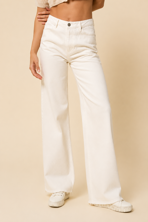 The Ecru Wide-Leg Denim