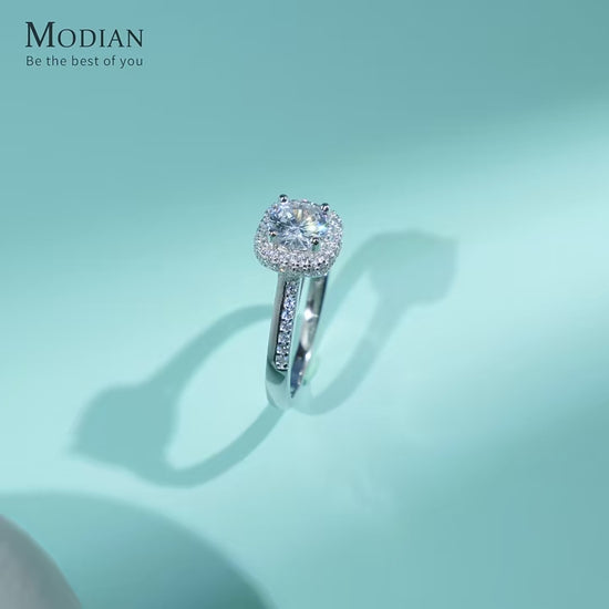 Genuine 925 sterling silver round clear cubic zirconia engagement ring on hand