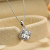 Exquisite Fashion Square Blue Zircon Pendant Necklace Women Clavicle Necklace Valentine's Day Gift